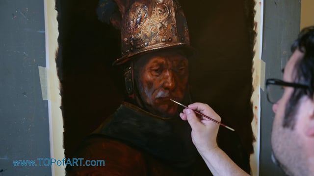 Rembrandt - Der Mann mit dem Goldhelm: Ein Meisterwerk, neu geschaffen von TOPofART.com