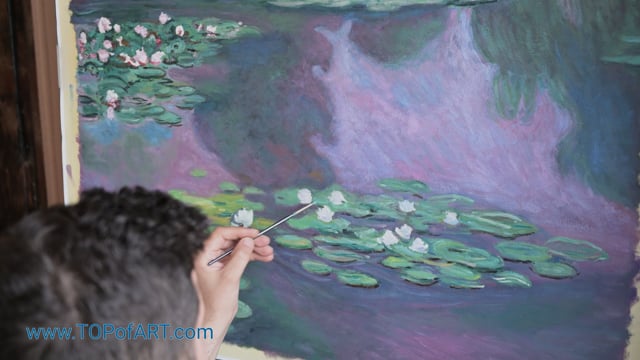 Monet | Water Lilies I | Painting Reproduction Video by TOPofART