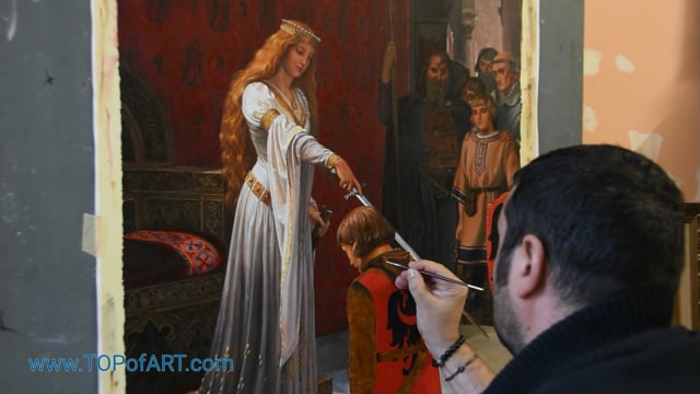 Blair-Leighton | Der Ritterschlag | Gemälde Reproduktion Video von TOPofART