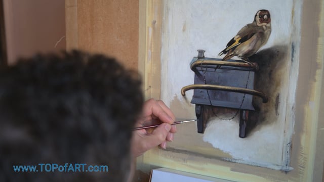 Carel Fabritius - The Goldfinch: A Masterpiece Recreated by TOPofART.com