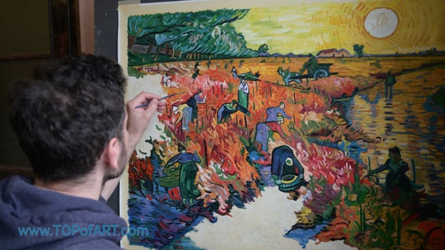 van Gogh | Red Vineyards at Arles | Painting Reproduction Video by TOPofART