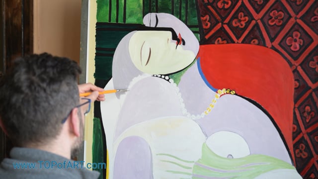 Picasso | The Dream | Painting Reproduction Video by TOPofART