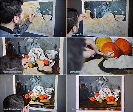 Still Life with Fruit by Cezanne - Painting Reproduction