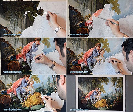 Spring by Boucher - Painting Reproduction