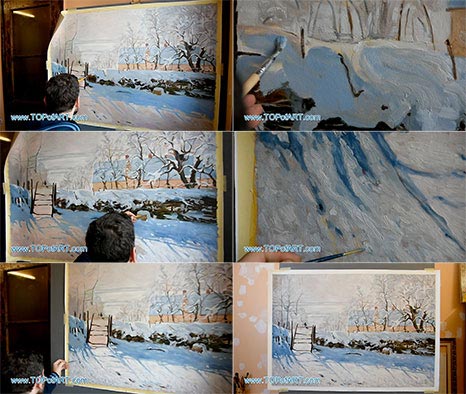 The Magpie by Monet - Painting Reproduction