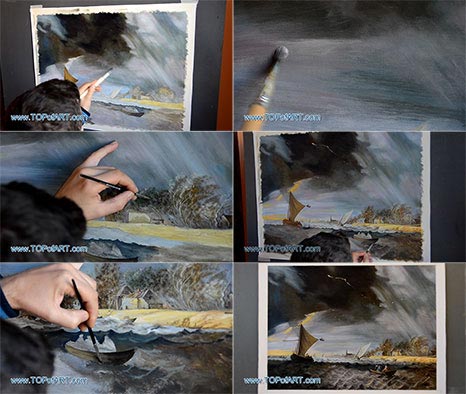 The Thunderstorm Landscape by Jan van Goyen - Painting Reproduction
